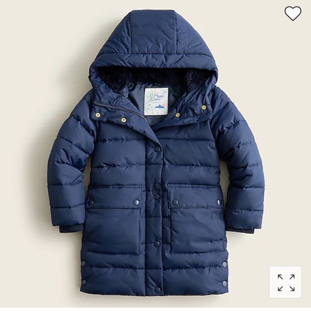 Gently used Crewcuts coat with interior fleece and adjustable waist 🎀 size 6-7